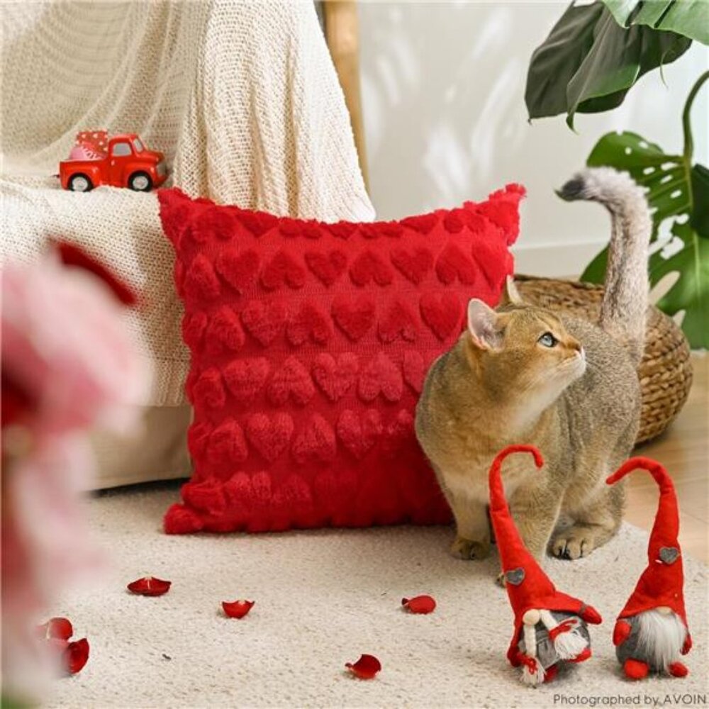 colorlife Valentine's Day Love Heart Throw Pillow Cover Set of 2, 18 x 18 - Picture 5 of 7